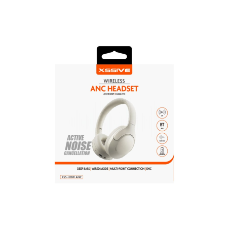 Casque Bluetooth Réduction de Bruit XSSIVE XSS-H11W - Blanc - Audio Re