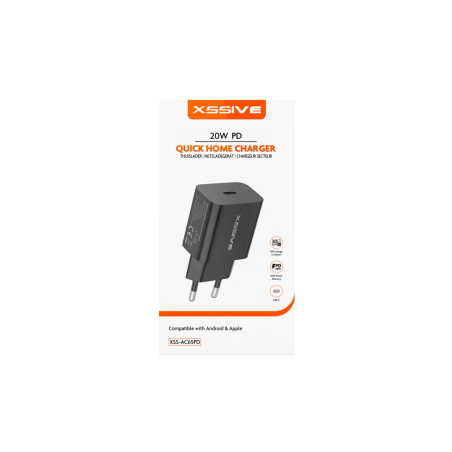 Chargeur Rapide USB-C 20W XSSIVE XSS-AC65PD - Audio Ref A2728 | Smarty