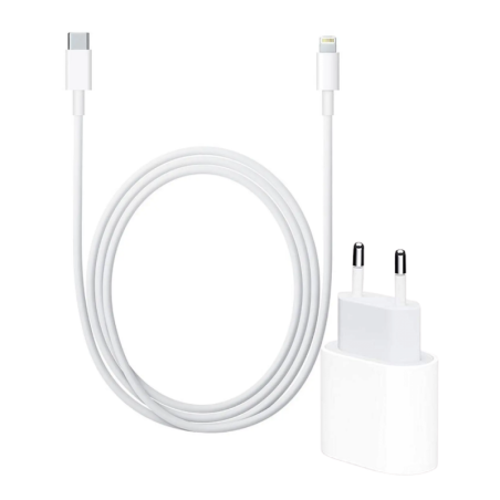Kit Chargeur Câble USB-C / Lightning 20W (Apple) - Vrac