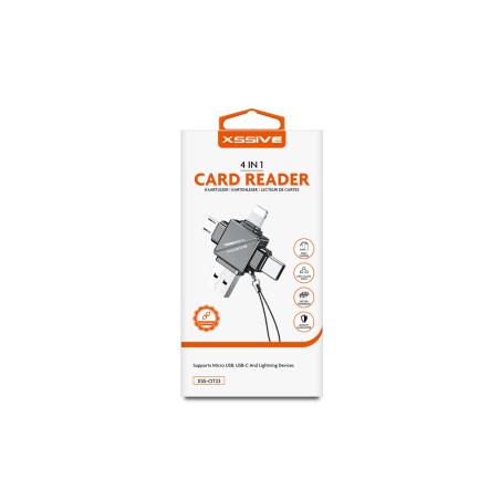 Lecteur de carte 4-EN-1 USB/USB-C/Lightning XSSIVE XSS-OT23 - Audio Re