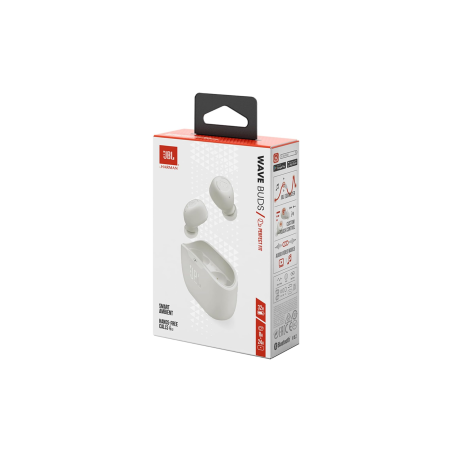 Écouteurs sans fil JBL Wave Buds - JBLWBUDSWHT - Blanc - Audio Ref A30