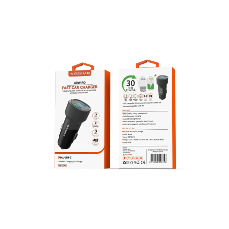 Chargeur Voiture Rapide 48W PD+QC3.0 avec Câble Type-C vers 8 Pin Xssi