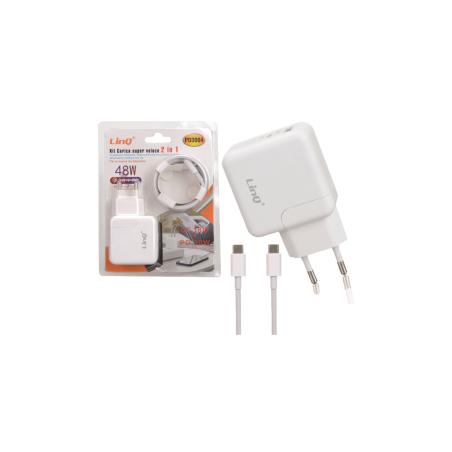 Kit Chargeur 2-en-1 avec Câble Type-C PD 30W + QC 18W LinQ PD3004 - Su