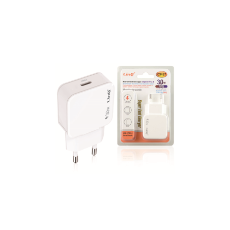 Adaptateur Secteur USB-C 30W - Chargeur Rapide LinQ C3467 - Alimentati