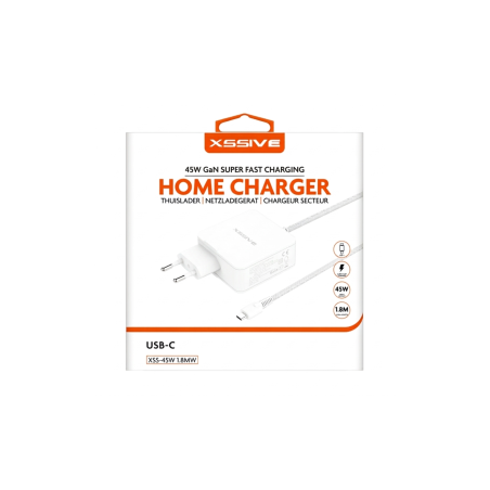 Chargeur Ordinateur USB-C 45W XSSIVE XSS-45W1.8MW - Blanc - Alimentati
