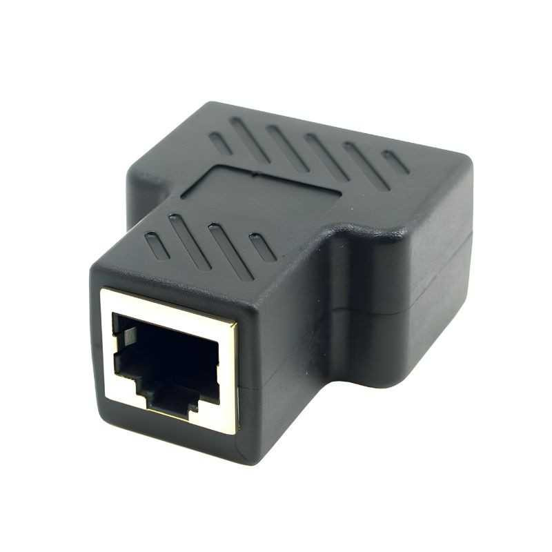 CAT6 RJ45 Network Extension with Dual Adapter – Black CAT6 RJ45 Network Extension with Dual Adapter – Black