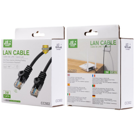 Câble Ethernet CAT6 Ellietech CC502 3 m | Smarty