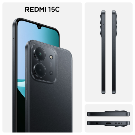 Xiaomi Redmi 15C 4 Go Ram 256 Go Rom Minuit Noir - EU - Neuf