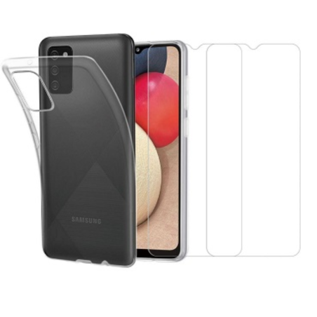 Pack Coque + 2Pcs Film Protection ESSENTIELB pour Samsung Galaxy A02s — Accessoire · Smarty Paris 18e