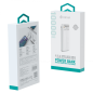 Batterie externe Devia Kintone Series – 10 000 mAh, 4 câbles intégrés, Blanc