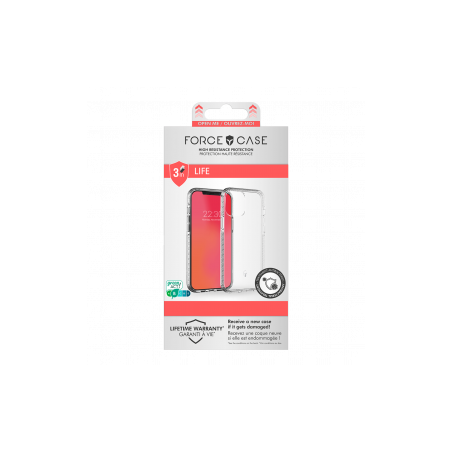Coque de Protection Transparent FORCE CASE Life - Test de chute 3m - S