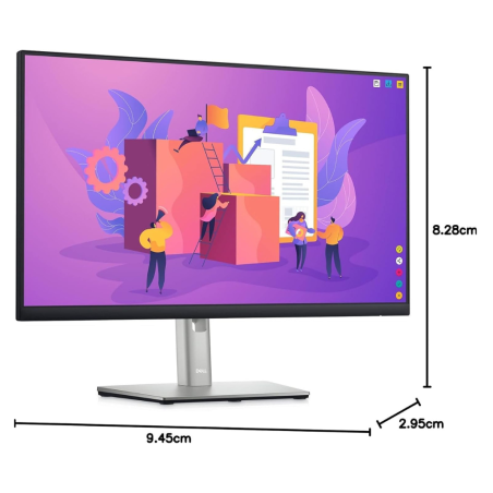 Écran PC Dell P2722H 27" Full HD - 1920 x 1080 / 60 Hz - Noir - Occasion avec Chargeur Câble