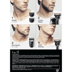 Tondeuse électrique pour cheveux et barbe avec Gillette Fusion 5 ProGlide 4-en-1 Braun SK3300 · Smarty Paris