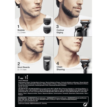 Tondeuse électrique pour cheveux et barbe avec Gillette Fusion 5 ProGlide 4-en-1 Braun SK3300 · Smarty Paris