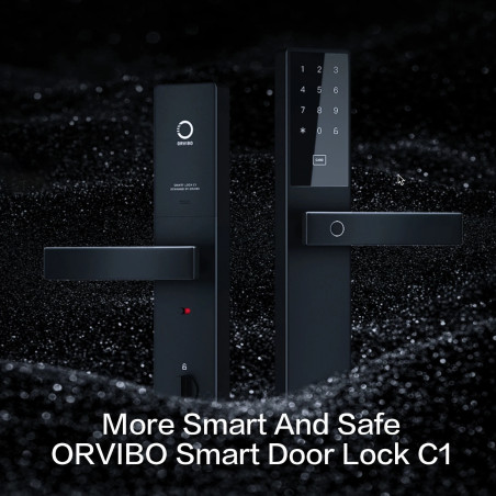 Serrure Connectée WiFi Empreinte Digitale Mot De Passe - Orvibo Smart Door Lock C1 352×70×67 mm · Smarty Paris