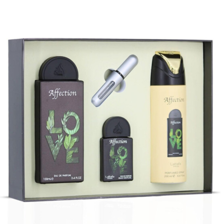 Coffret cadeau 3 pièces Lattafa Pride Affection : Eau de Parfum 100 ml + 20 ml + Déodorant 200 ml