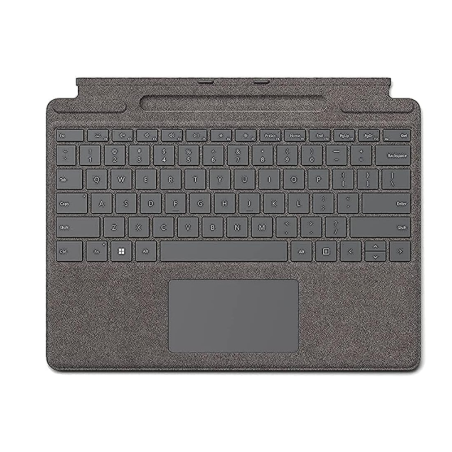 Housse/Clavier Microsoft Signature Platinum avec Support pour Surface Pro 8/9 - QWERTZ Keyboard — Microsoft · Smarty Paris 18e