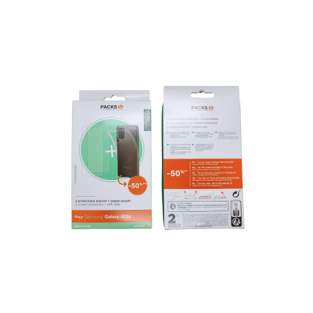 Pack Coque + 2Pcs Film Protection ESSENTIELB pour Samsung Galaxy A02s