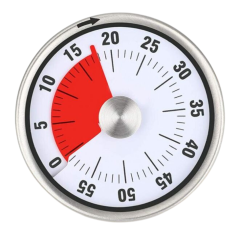 Minuteur Mécanique de Cuisine Magnétique - Blanc · Smarty Paris