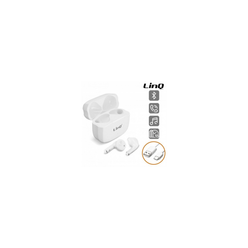 Écouteurs Bluetooth avec Boîtier de Charge LinQ R535 Blanc