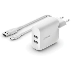 Adaptateur Secteur / Câble USB-C Vers USB-A 24W BELKIN - WCE001VF1MWH — Belkin · Smarty Paris 18e