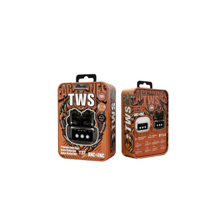 Écouteurs Bluetooth avec Écran FASR T37 - Noir - Audio Ref A3403 | Sma