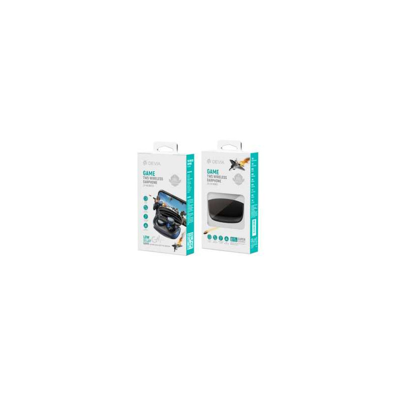 Écouteurs sans fil de jeu Bluetooth TWS - Devia Joy A 9 T8 - Noir