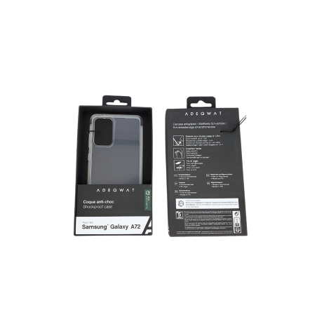 Coque Antichoc Transparent ADEQWAT pour Samsung Galaxy A72 - Protectio