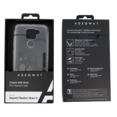 Coque Antichoc Transparent ADEQWAT pour Xiaomi Redmi Note 9 - Protecti