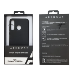 Coque Souple ADEQWAT pour Huawei P30 Lite/XL Noir - Protections Ref F4