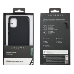 Coque Souple ADEQWAT pour Samsung Galaxy A71 Noir - Protections Ref F4