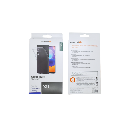 Coque Transparent ESSENTIELB pour Samsung Galaxy A31 - Protections Ref