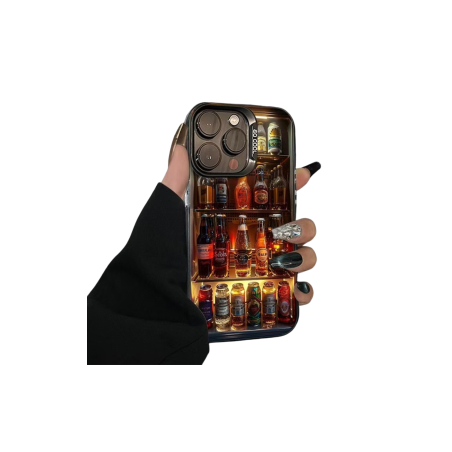 Coque de Protection en PC pour iPhone - Bière dans le réfrigérateur -