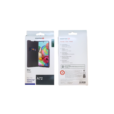 Etui ESSENTIELB pour Samsung Galaxy A72 Noir - Protections Ref F4026 |