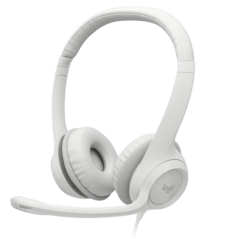 Casque Stéréo Filaire USB Logitech H390 - Blanc — Logitech ·