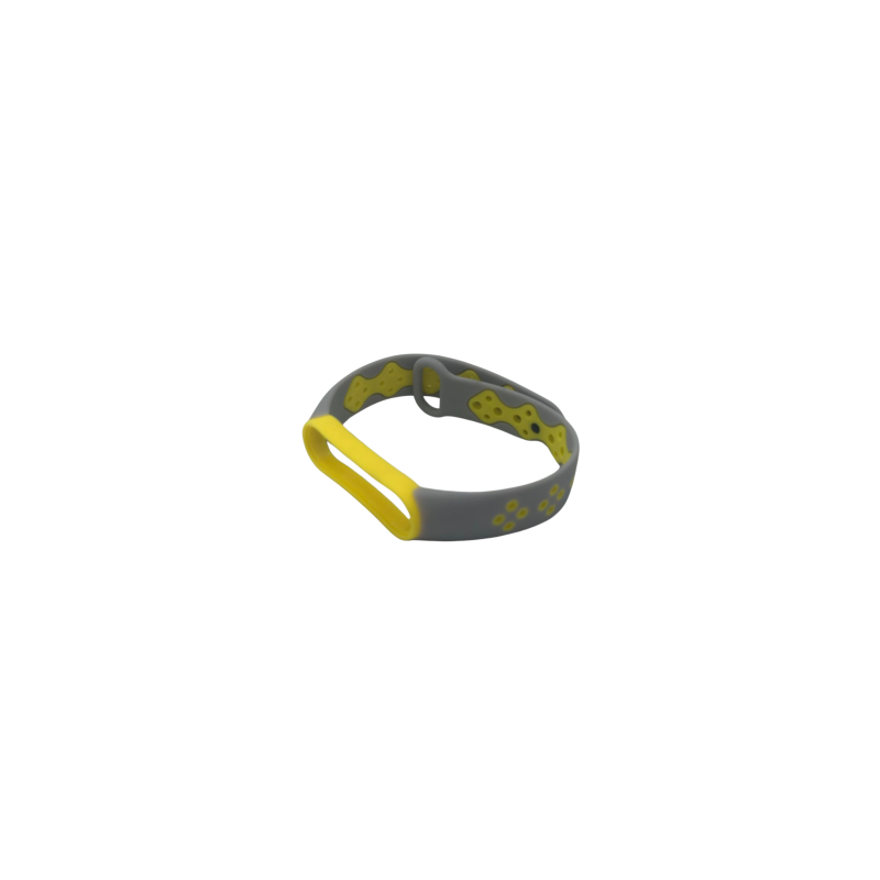 Bracelet pour Montre Mi Smart Band 5/6/7 - Gris/Jaune
