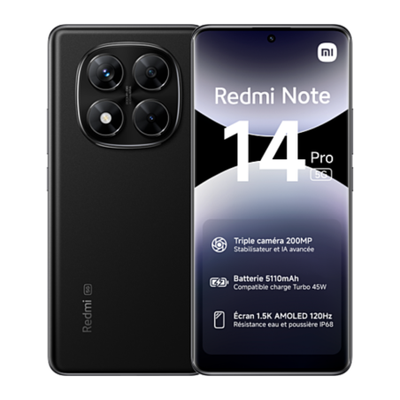 Xiaomi Redmi Note 14 Pro+ 5G 512 Go Noir - Neuf