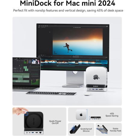 MiniDock et Support ORICO pour Mac Mini M4/M4 Pro - 10 Ports — Orico · Smarty Paris 18e