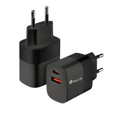 NGS Bud 45W Chargeur Mural GaN Ultra-Rapide 45W avec 2 Ports (1 USB-C + 1 USB-A) - Noir — NGS · Smarty Paris 18e