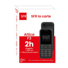 PACK Altice F3 avec Carte Sim 2h d'Appels + 300 SMS + 1Go Internet - G