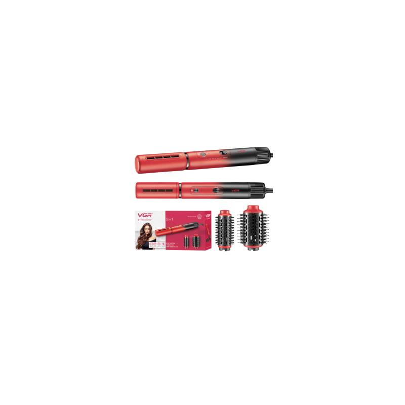 Brosse Chauffante 1100/1300W Moteur DC VGR V489 Rouge