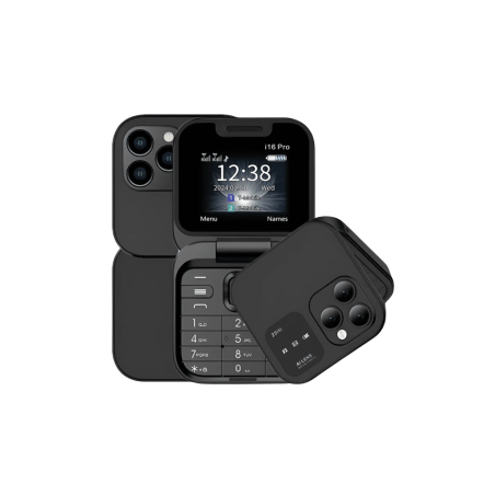 Mini Telephone Portable i16 Pro Dual Nano SIM Noir - Smartphones Ref T