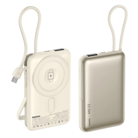 Power bank Magnétique avec câbles de charge C-C rapide 22,5 W 10000 mAh MC-01 REMAX - Gris — REMAX · Smarty Paris 18e