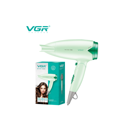 Sèche-cheveux pliable VGR 1200/1600W Moteur CC Double tension 2 réglag
