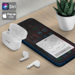 Écouteurs Bluetooth avec Boîtier de Charge LinQ R535 Blanc — LinQ · Smarty Paris 18e