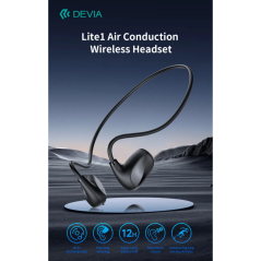Écouteurs sans fil Bluetooth Devia TWS Lite1 Air Conduction - Noir — Devia · Smarty Paris 18e