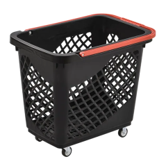 Panier à roulettes avec poignée rouge - 93*42*62 cm · Smarty Paris