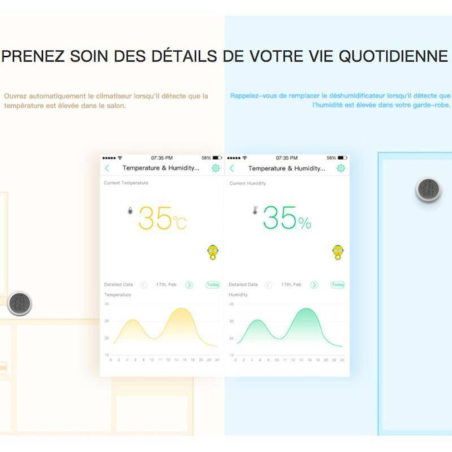 Détecteur intelligent de température et d'humidité - Orvibo ST30 61.2*23mm · Smarty Paris