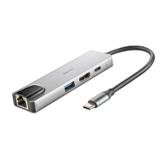 Adaptateur USB-C multi-port 4 en 1 - NGS wonder dock supra - Aluminium — NGS · Smarty Paris 18e