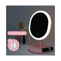 Touch LED Makeup Mirror Pink | Smarty